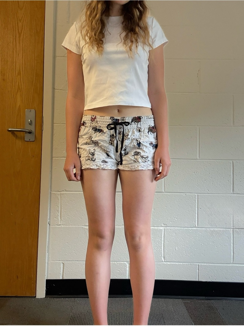 Salvage Cream Animal Print Drawstring Lounge Shorts